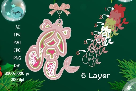 3D Mermaid Ornament: A Christmas 3D SVG Review