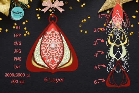 3D SVG Triangle Christmas Ornament Review