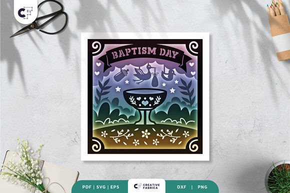 Baptism Day 3D Shadow Box Paper Cut SVG Review