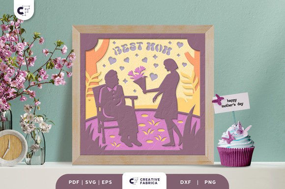 Best Mom 3D Shadow Box: A 3D SVG for Holidays
