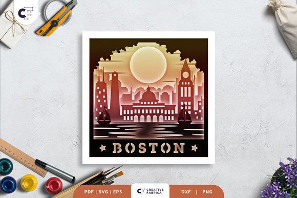 Boston City 3D Shadow Box: A 3D SVG Review
