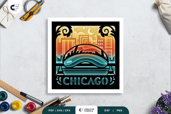 Chicago 3D Shadow Box Paper Cut Review