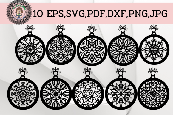 Christmas Ornaments 3D SVG for Laser Cutting & Winter Christmas
