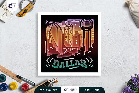 Dallas Skylines 3D Shadow Box Review
