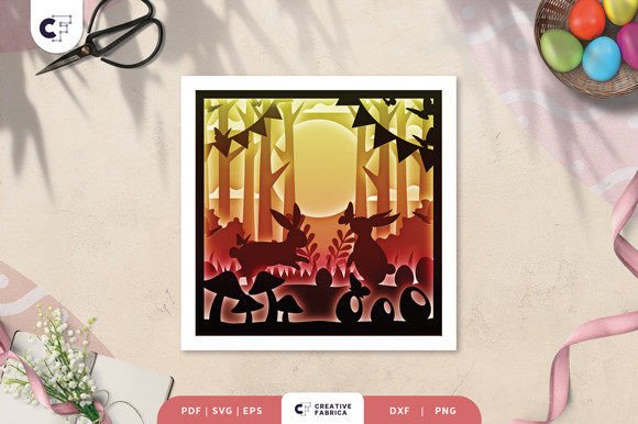 Easter Bunny 3D Shadow Box: A 3D SVG Review