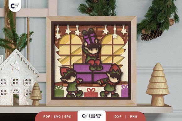 Elves Packing Christmas Gift 3D SVG Review