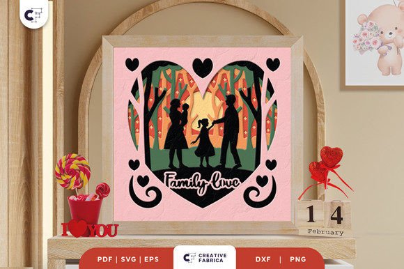Family Love 3D Layered Paper Cut: A 3D SVG Review