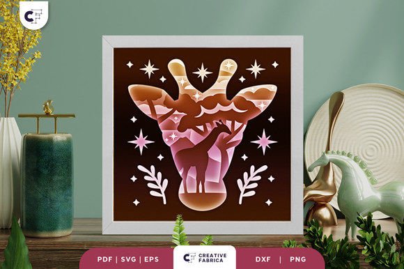 Giraffe Head 3D Shadow Box Paper Cut Review