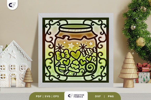 Jar of Christmas Sweets 3D Shadow Box: A Brand Review
