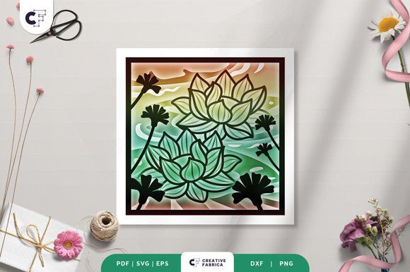 Lotus Flowers 3D Shadow Box: A Seasons 3D SVG Review