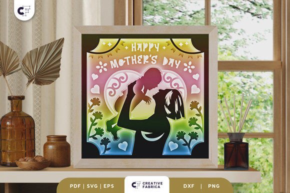 Mom and Baby Boy 3D Shadow Box SVG Review