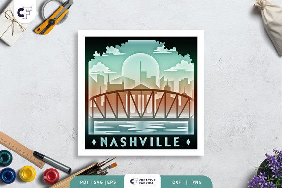 Nashville Skyline 3D Shadow Box: A 3D SVG Review