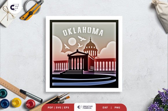 Oklahoma 3D Shadow Box Paper Cut: A 3D SVG Review