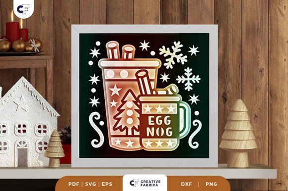 Retro Christmas Eggnog 3D SVG Review