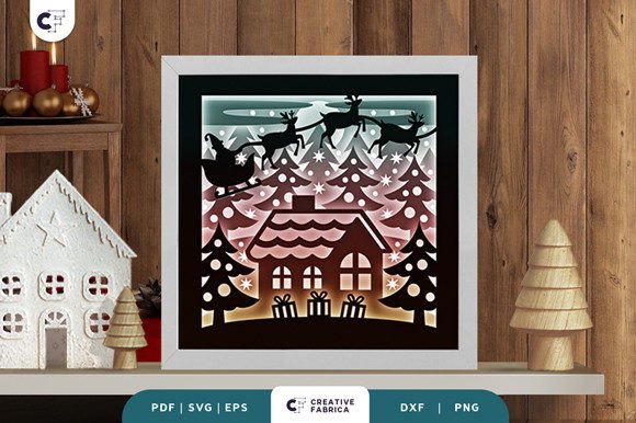 Retro North Pole 3D Shadow Box Paper Cut Review
