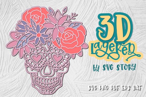 Skull Boho Design SVG: 3D Shapes Review