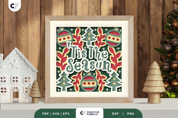 Tis the Season Christmas 3D Shadow Box: A 3D SVG Review