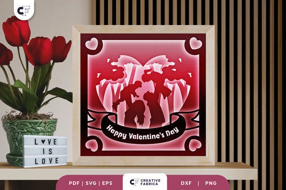 Valentine's Day Family 3D Shadow Box: A 3D SVG Review